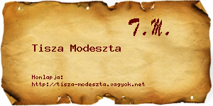 Tisza Modeszta névjegykártya